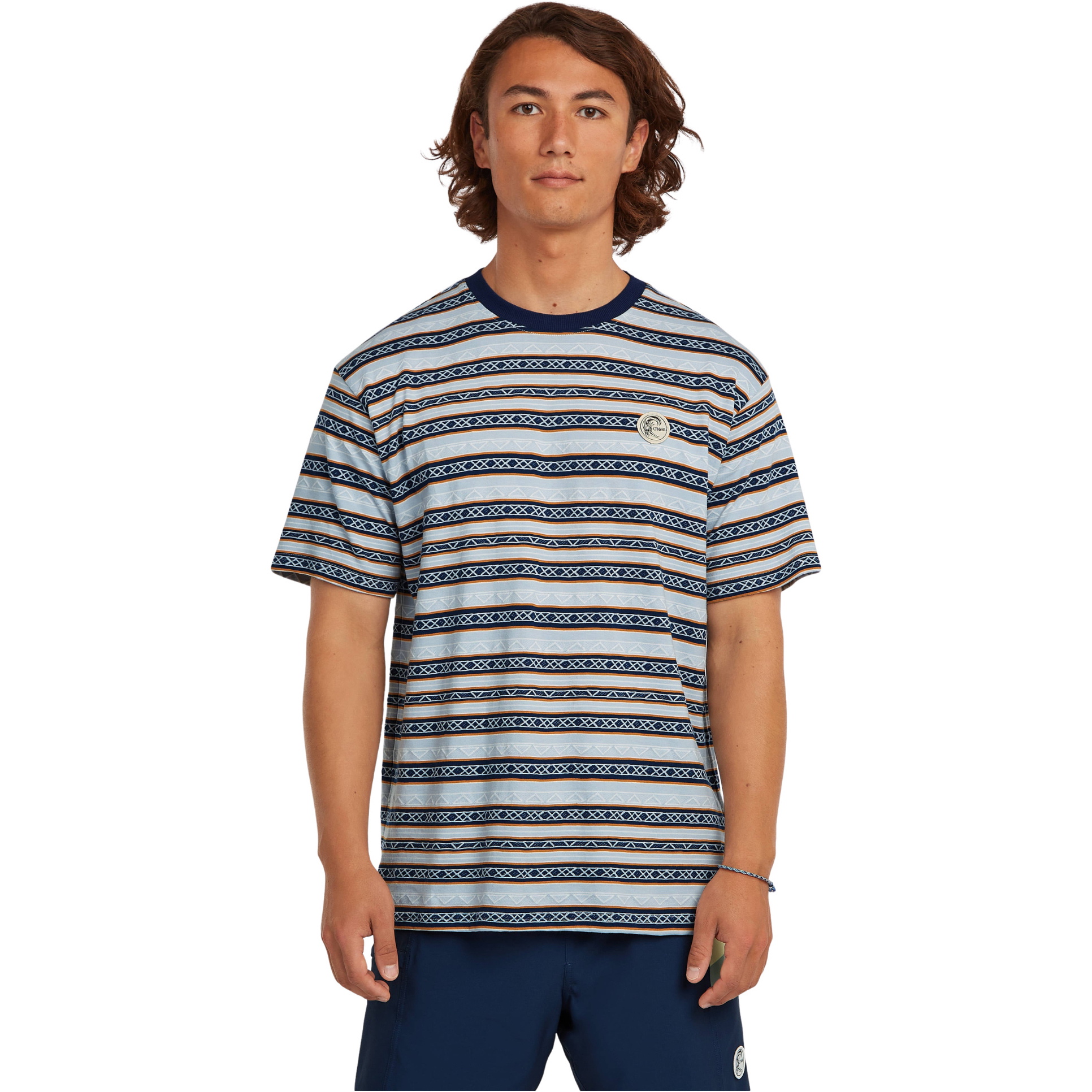 2026 O'Neill M&auml;nner O'riginals Jacquard Streifen T-Shirt 2850343 - Blue Originals Hstripe